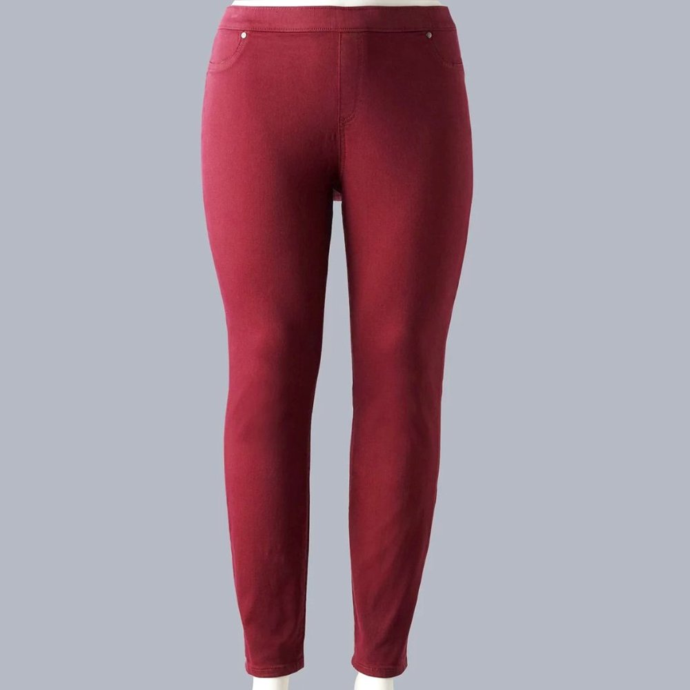 NWT Vera Wang Midrise Stretch Denim Leggings 2X